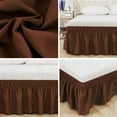 thumbnail image 4 of Solid Color Elastic Bed Skirt Wrinkle Free Dust Ruffle for Twin Queen King US Size, 4 of 6
