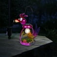 thumbnail image 4 of Alpine Corporation Solar Metal Silly Pink Flamingo with LED Light Decor, 4 of 5