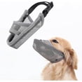 thumbnail image 1 of Bozal de nailon ZHAOCHENG para perros pequeños medianos y grandes malla de aire transpirable gris S, 1 of 5