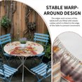 thumbnail image 2 of Thanksgiving Truck Round Tablecloth for 45-54 Inch Tables,Fitted Table Cover with Elastic Edge,Fall Pumpkins Autumn Leaves Vintage Waterproof Outdoor Table Cloth Protector for Patio Garden Dinner, 2 of 9