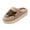 Coffee, variant on Women's Orthopedic Plush House Slippers, Slide Slides Walking Shoes, Fuzzy Fabric Highland Cow Embroidery Arch Support Non Slip Gift Shoes White