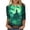 #17 Green, variant on Jinhomg Halloween T-Shirts for Women 3/4 Sleeve Funny Witch Graphic Tee Shirts Loose Fit Crewneck Daily Shirt Thanksgiving Tops Ladies Holiday Party Gifts Multicolor,L