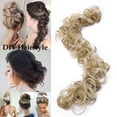 thumbnail image 3 of Benehair Messy Hair Bun Extensions Curly Wavy Messy Synthetic Chignon Hairpiece Scrunchie Scrunchy Updo for women, 3 of 7