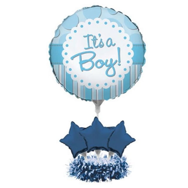 Hoffmaster Group 268805 Air Filled Balloon Centerpiece Kit, Its A Boy
