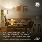 GE LED+ Color Lamp LED Light Bulbs,General Purpose, A19 Bulbs, 9.5 Watts (2 Pack)