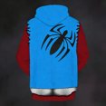 thumbnail image 4 of Hero Hoodies Pullover Spider Pattern Sweatshirts Superhero Long Sleeve Shirts with Pocket Casual Tops for Winter Light Blue XL, 4 of 4