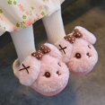 thumbnail image 5 of CUZIBR Baby Girls Slippers Boys Cute Rabbit Animal Fuzzy House Slippers Close Toe Warm Winter Soft Indoor Footwear,Pink,5.5-6 Years, 5 of 7