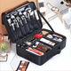 thumbnail image 1 of Bolsa de maquillaje de viaje grande, estuche de maquillaje profesional con espejo, bolsa organizadora de cosméticos impermeable con divisor ajustable, bolsa de almacenamiento de maquillaje portátil p Namotu CZMR-ST96, 1 of 7