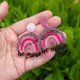 thumbnail image 3 of 1 Pair Valentine's Day Acrylic Earrings Love Couple Rainbow Be Mine Earrings------Product code 69125, 3 of 5