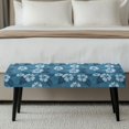 thumbnail image 5 of XYZCANDO Hibiscus Floral Bench Slipcover, Wear Resistant Polyester Spandex Elastic Bench Seat Cover for Bedroom and Dining Room, 5 of 9