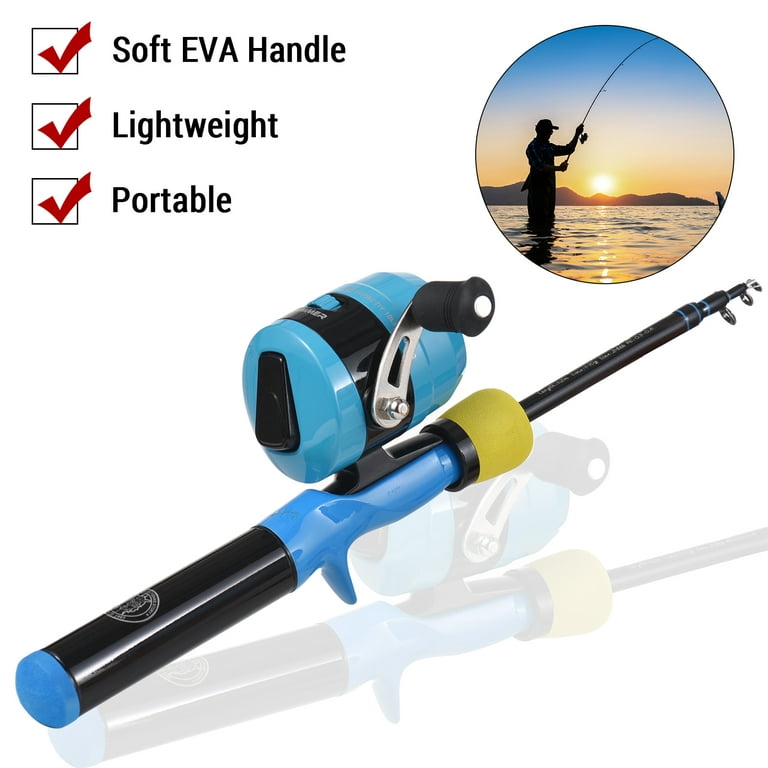 Lixada Kids Fishing Pole Kit, 47'' Telescopic Rod and Reel Beginner Combo  with Spincast Reel,Tackle Box,Fishing Gear Gifts for Boys,Girls