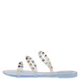 thumbnail image 3 of Wild Diva Joanie-211 3 Women's Strappy Caged Gold Pointed Studs Slip-on Jelly PVC Sandals CLEAR 6, 3 of 5