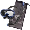 thumbnail image 1 of Reef Tourer Máscara y Snorkel de una Sola Ventana para Niños de 4 a 9 Años, Negro/azul Metalizado, 1 of 6