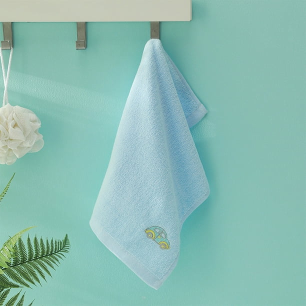 Toalla Pequeña de Algodón Bordada para Niños | Suave, Absorbente, para Limpiar La Cara y La Saliva | 30 X 30 Cm, Duradera, Sin Pelusa, Ideal para Guarderías y Educación Infantil.
