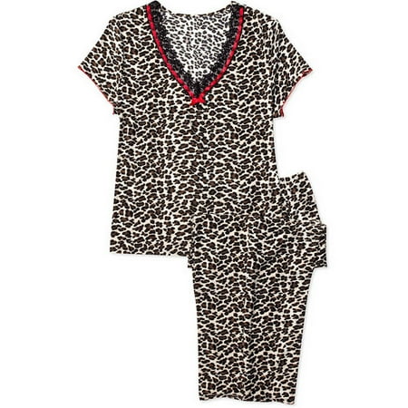 Women's Plus Slinky Jersey 2-Piece Pajama Set
