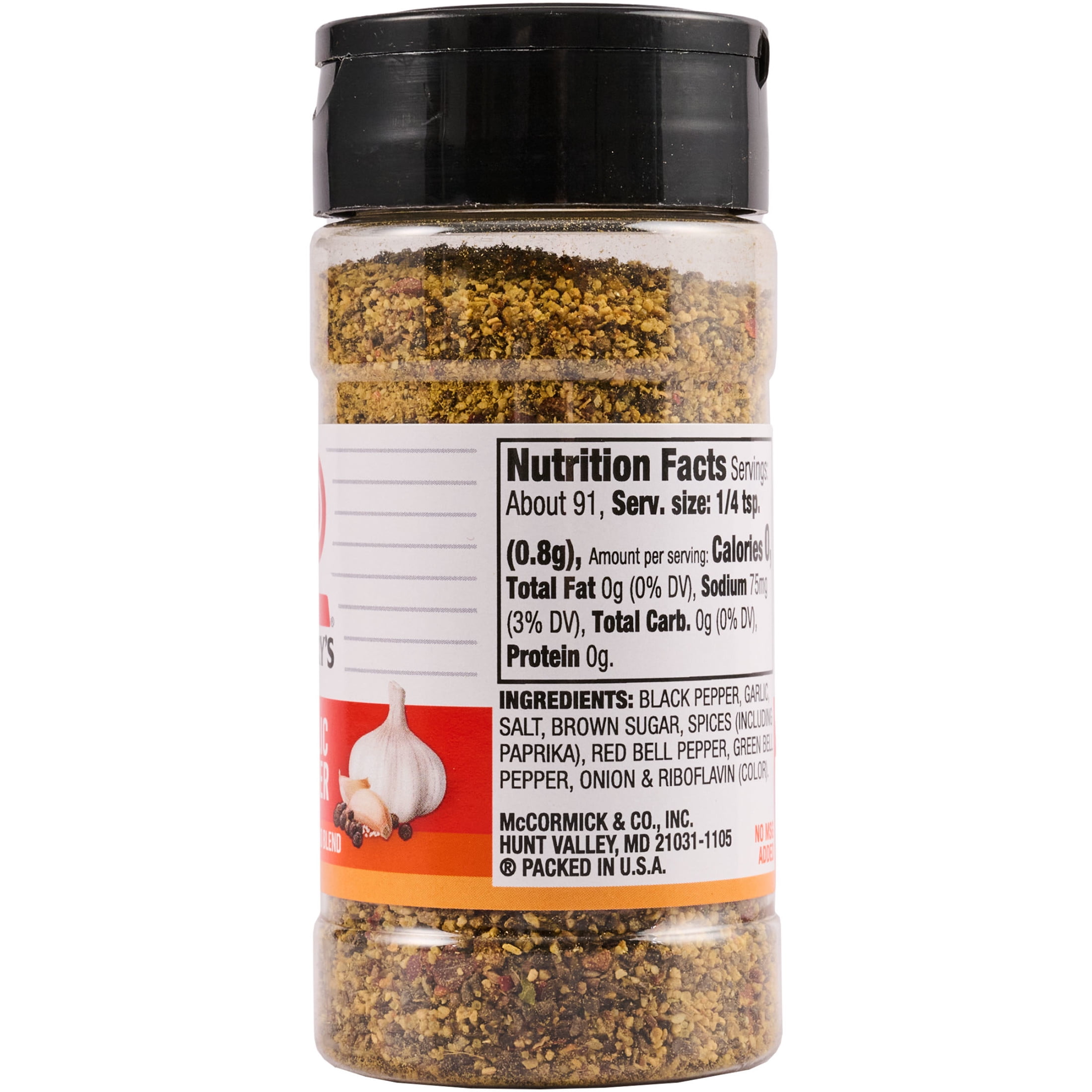 (3 pack) Lawry's Kosher Garlic Pepper, 2.6 oz Bottle
