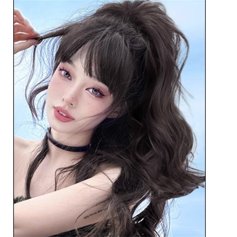 Synthetic Wavy Ponytail Extension Hairpiece Short Curly Claw Clip Ponytail For Women Heat Resistant Pony Tail Clip Fake Hair
