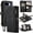 Black, variant on For Google Pixel 10 A Wallet Case with Card Slots, Leather Detachable Wristlet Strap 3-in-1 Zipper Pocket and Magnetic Flip Folio, RFID Blocking Card Holder Stand Case for Women and Men,Black