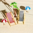 thumbnail image 4 of SUTENGDA Ensemble Mini Chaise de Plage et Parasol avec Palmiers et Jouets, 4 of 5
