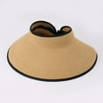 thumbnail image 2 of Sun Protection Hat , Packable Sun Hat , Fashion Hats for Women Stylish Summer Sun Visor Hat for Women UPF 50+ Foldable Ponytail Design Breathable Straw Beach Accessory, 2 of 7