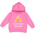 thumbnail image 2 of Inktastic Grandma Loves Me Girls Giraffe Granddaughter Toddler Hoodie, 2 of 4