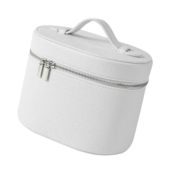 Leather Makeup Bag Travel Toiletry Bag with Zipper Fashion Cosmetic Bags Handbag Makeup Pouches Portable Storage Bags