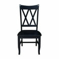 thumbnail image 4 of Double XX Solid Wood Dining Chairs - Set of 2 in Black, 4 of 10
