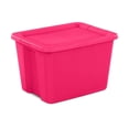 thumbnail image 1 of Contenedor de almacenamiento de 68 litros Sterilite de plástico, rosa, 1 of 4