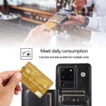 thumbnail image 4 of Design for Samsung S20 Ultra S20ultra 5G Leather Wallet Case with Tempered Glass Screen Protector Credit Card Holder Slot Stand Flip Leather Protective Cover for Galaxy 20S S 20 A20 20ultra Men Black, 4 of 12