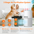 thumbnail image 6 of AIRROMI Air Purifier for Home Bedroom, 990 Sq Ft, 3-in-1 Filter HEPA Layer for Pet Hair and Odors, 23 dB Sleep Mode, Aromatherapy, Night Light & Timer, A2001 White, 6 of 12