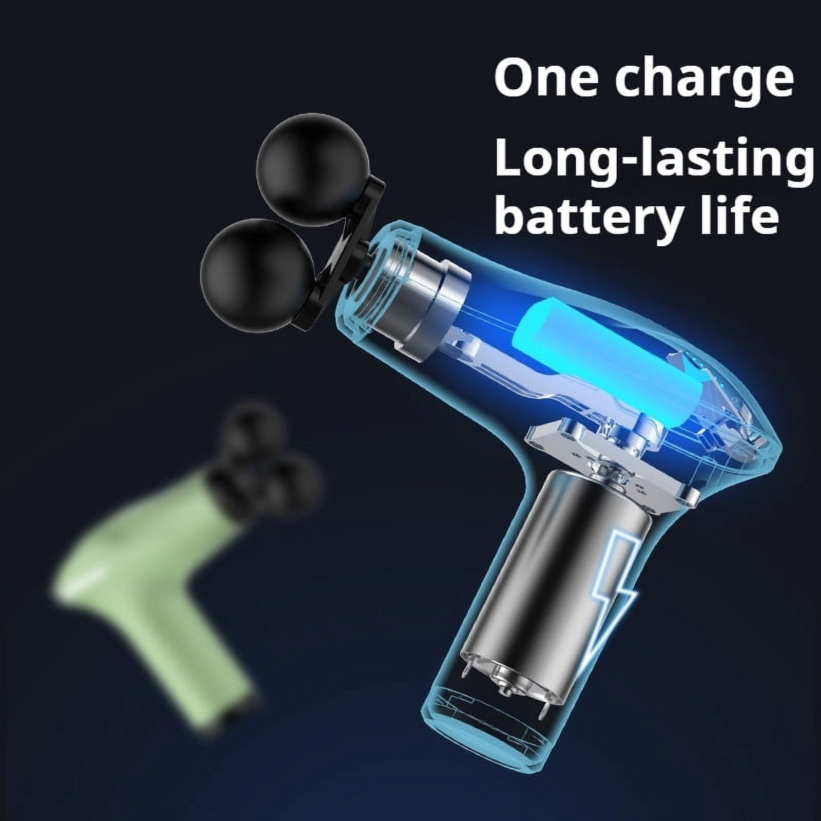 Double head massage gun, all-around deep muscle relaxant, electric neck film gun, fitness professional intelligent mini vibration impact gun, low noise, fine sound, and multi level adjustment