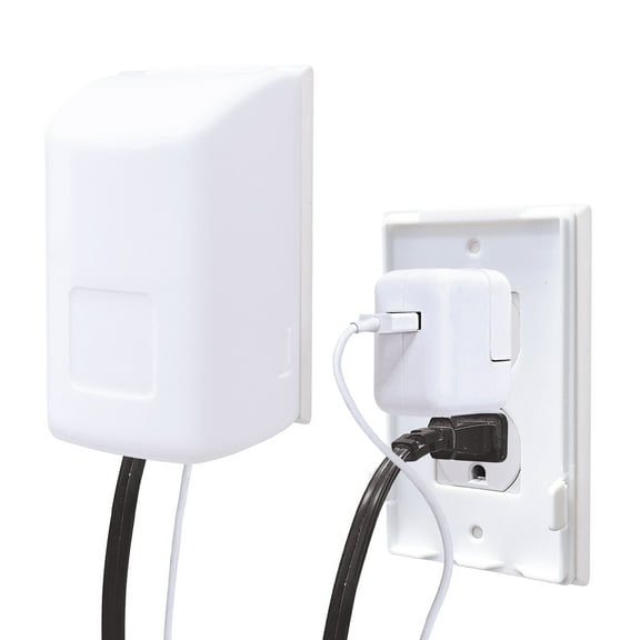 Dreambaby® Extra-Large Dual Fit Outlet Plug Cover - Electrical Socket Guard for Standard and Decora - White