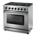 thumbnail image 3 of THOR 36-Inch Gas Range, 6 Burners - Stainless Steel (LRG3601U), 3 of 9