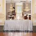thumbnail image 1 of GFDYREE Sequin Tablecloth, Rectangular, 60"x126", Silver, 1 of 7
