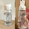thumbnail image 6 of WE-POLUJ Large Capacity Clear Water Bottle Travel Portable Drink Bottle Cartoon Water Cup Drinkware Cup for School Outdoor Sport, 6 of 14