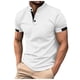 thumbnail image 1 of Camiseta informal de manga corta con patchwork para hombre, ideal para las vacaciones en la playa y el estilo urbano., 1 of 5