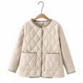 thumbnail image 2 of Womens Puffer Jacket Solid Casual Long Sleeve Plus Size Cotton Winter Coat with Pockets, 2 of 9