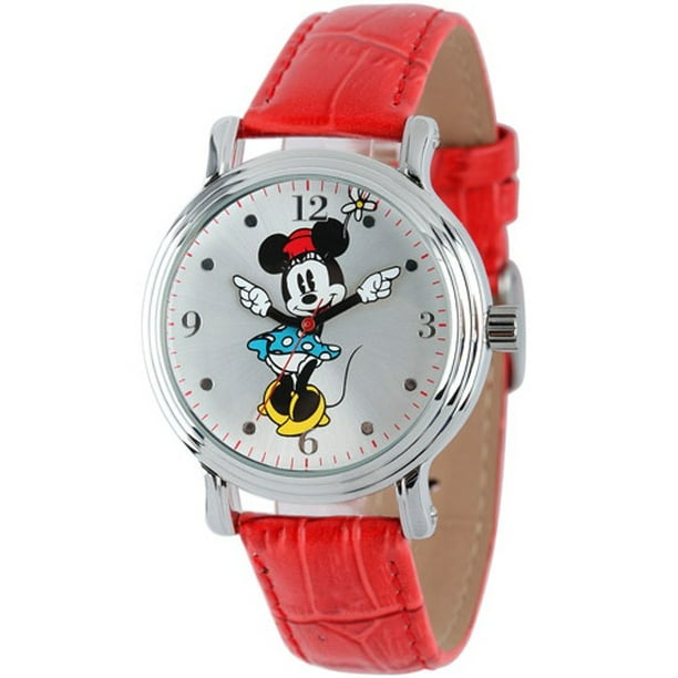 Disney - Minnie Mouse Women's Shinny Silver Vintage Articulating Alloy ...