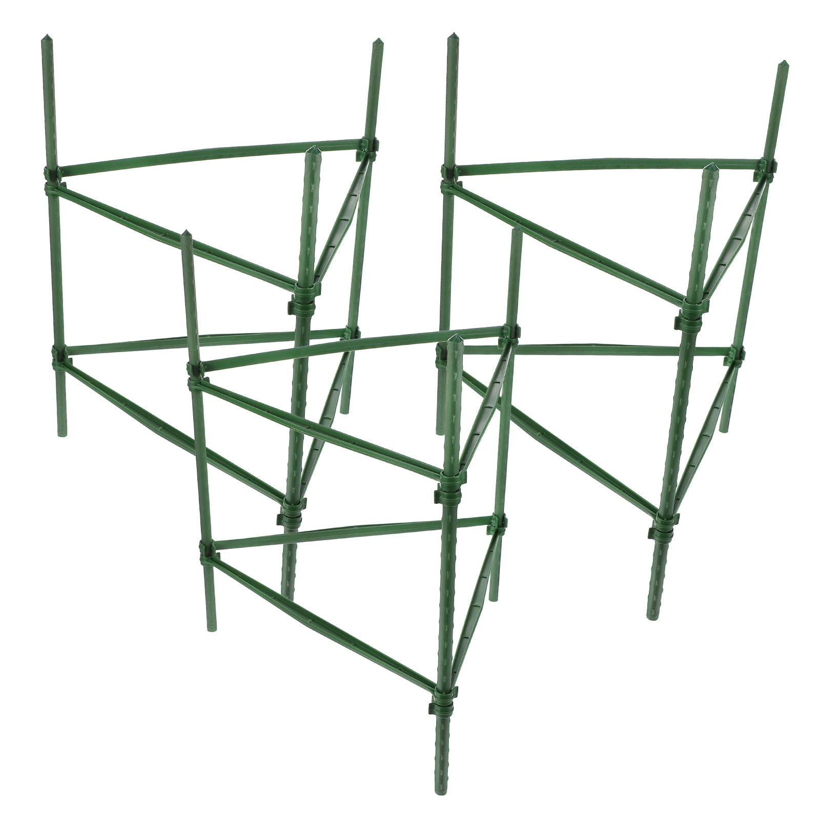 Worgeous  3 Sets Planter Support Cages Trellis Vine Indoor Plants Tomato Rack Green
