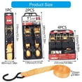 thumbnail image 5 of Easy Operation Safe Ratchet Straps Cargo Tie Down With Quick Release Levers For Multifunctional Use Various Environment, 5 of 13