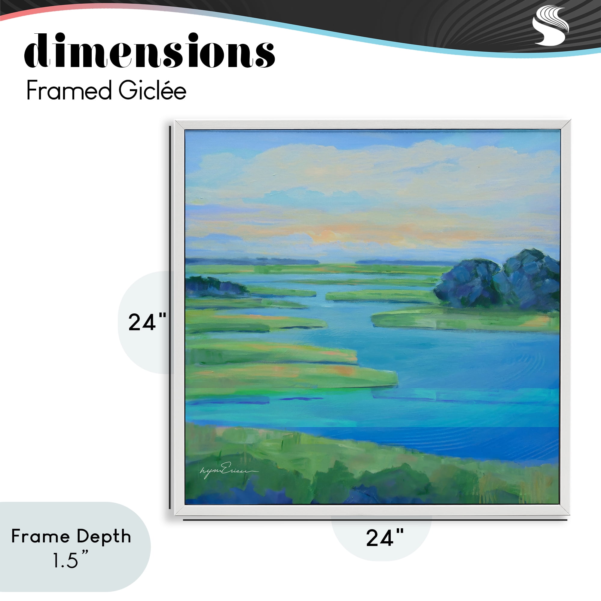 Stupell Industries Scenic Scarborough Marshes White Framed Giclee Art, design by Lynn Ericson Fine Art