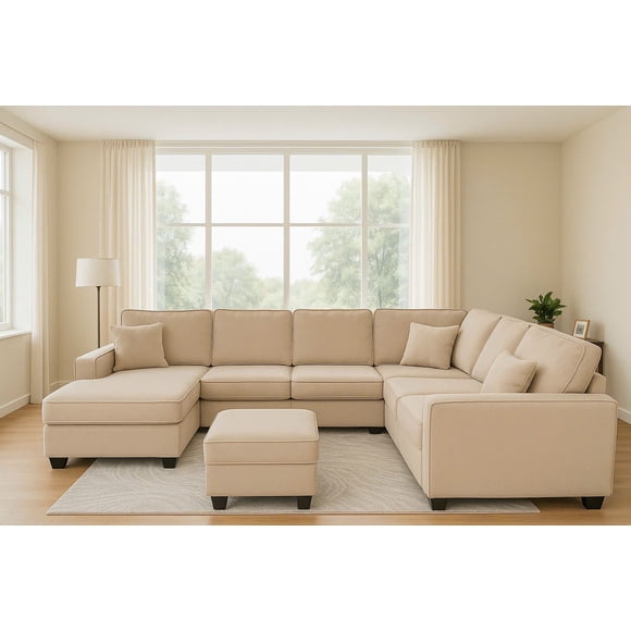 K-Living Corbin Reversible Sectional in Toscana Grey Fabric