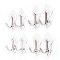thumbnail image 4 of Hyper Tough Medium Removable Hinged Hooks, Oval Plastic Hooks for Hanging Keys, with 2 Strips, 1 lb Capacity, White, 8 Pc, 4 of 7