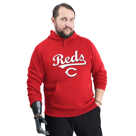Men's G-III Sports by Carl Banks Red Cincinnati Reds Adaptive Lockup Fleece Hoodie