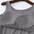thumbnail image 4 of HOCIRET Tank Tops with Built in Bra for Women Adjustable Spaghetti Strap Cami Sleeveless Summer Tops Dark Gray 2XL, 4 of 5