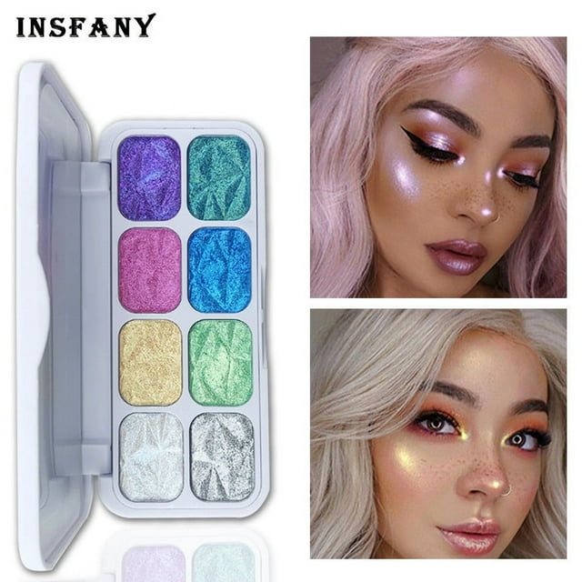 Ganfancp Nueva Sombra de Ojos Del Brillo, Multichrome Sombra de Ojos En Polvo Shimmer, Intenso-Color Camaleón-Paleta, Holográfica- Highlighter Eye Mak Ofertas de La Semana 1X Paleta de Sombras de Ojo