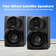 Supersonic 30-Watt-RMS Bluetooth SC-1136BT 2.1 Multimedia Speaker System with Two 3-In. Speakers, 5-In. Subwoofer, FM Radio, USB/Aux, and Remote