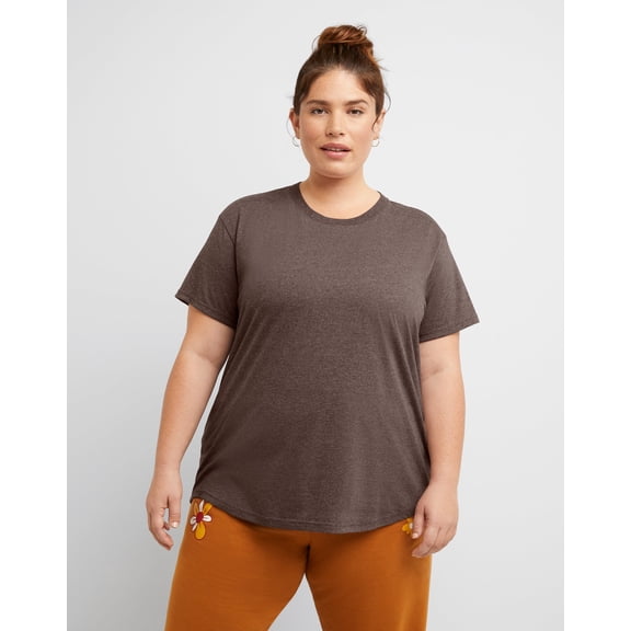Hanes Originals Women's Tri-Blend T-Shirt, Relaxed Fit (Plus Size) Dark Crimson 3X
