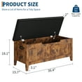 thumbnail image 3 of Garvee Banco de Almacenamiento de Madera con Tapa Abatible y Asiento Acolchado – 118 kg, para Recámara y Sala, 3 of 10