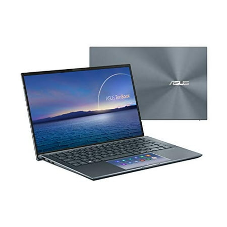 ASUS ZenBook 14 Ultra-Slim Laptop 14" FHD NanoEdge Bezel Display, Intel Core i7-1165G7, NVIDIA MX450, 16GB RAM, 512GB SSD, ScreenPad 2.0, Thunderbolt 4, Windows 10 Pro, Pine Grey, UX435EG-XH74